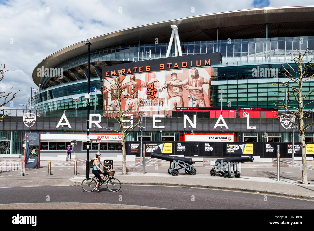Das Emirates Stadium, die Heimat von Arsenal Football Club, Islington, London, UK, 2019 Stockfoto