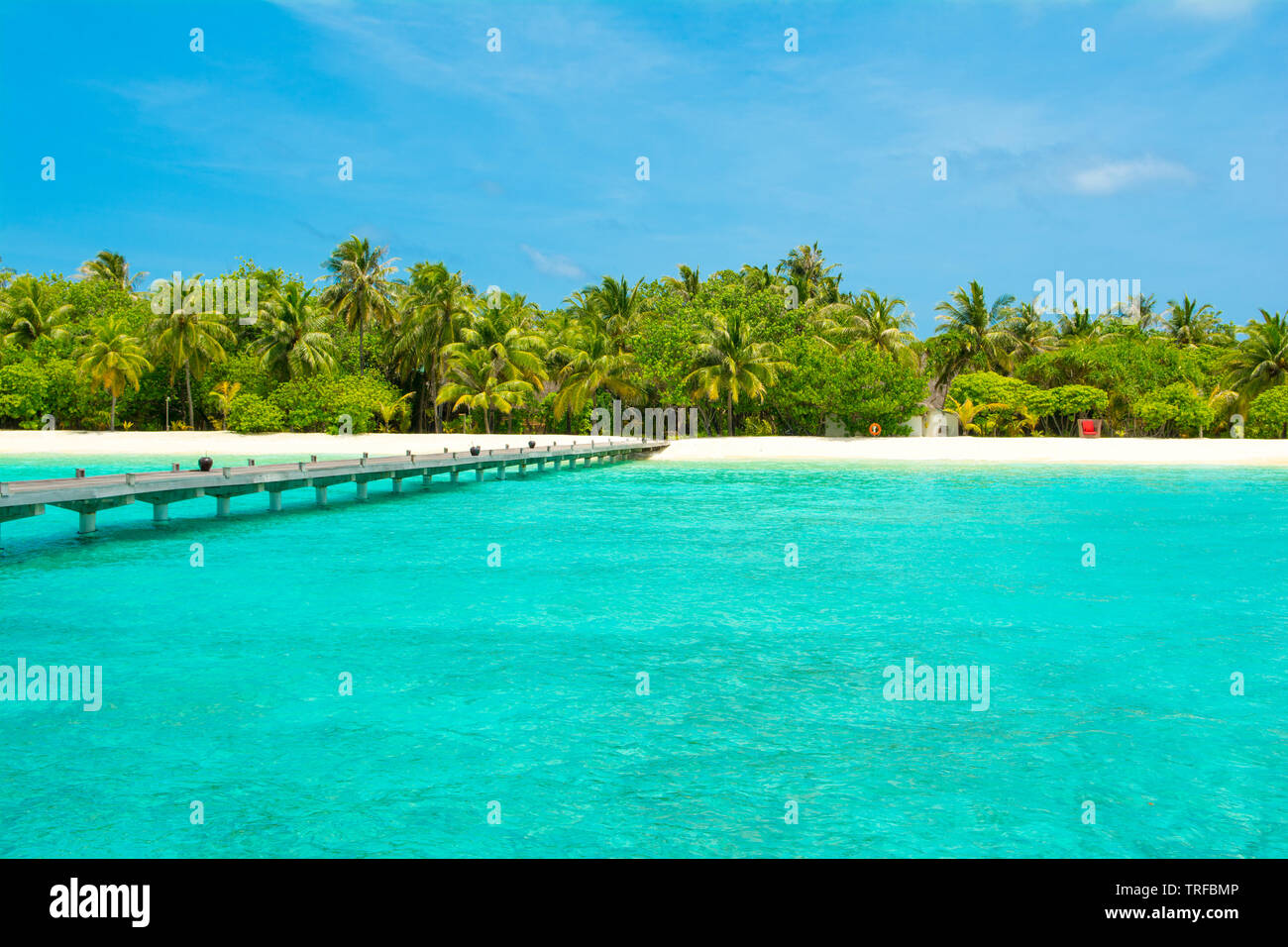 Schön im Indischen Ozean, Malediven Insel Stockfoto