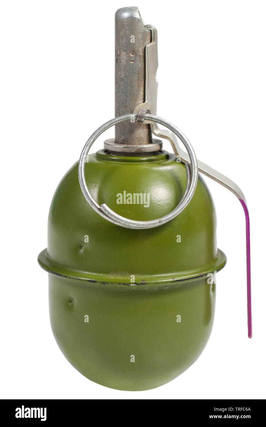 Der RGD-5 (Ruchnaya Granata Distantsionnaya, Englisch "Handgranate Remote"), ist ein nach dem Zweiten Weltkrieg Sowjetische anti-personen Splittergranate, Desig Stockfoto
