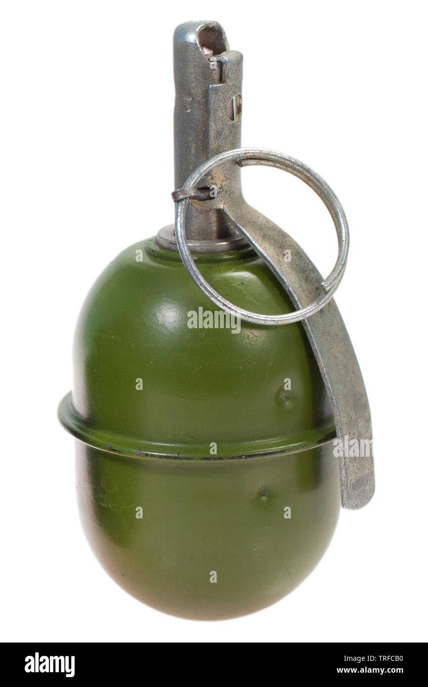 Der RGD-5 (Ruchnaya Granata Distantsionnaya, Englisch "Handgranate Remote"), ist ein nach dem Zweiten Weltkrieg Sowjetische anti-personen Splittergranate, Desig Stockfoto