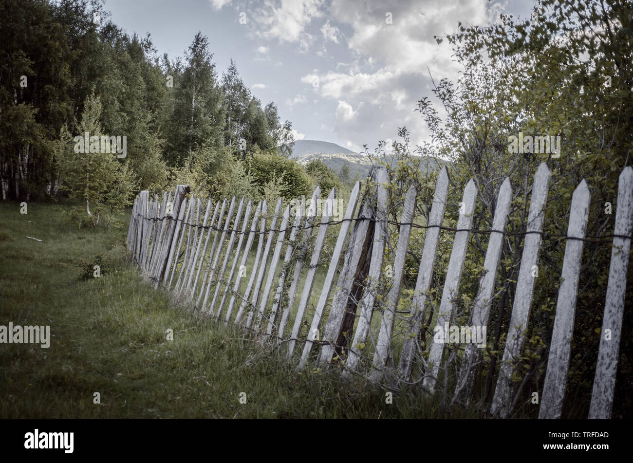 Ändern Staketenzaun in der rumänischen Lenting Stockfoto