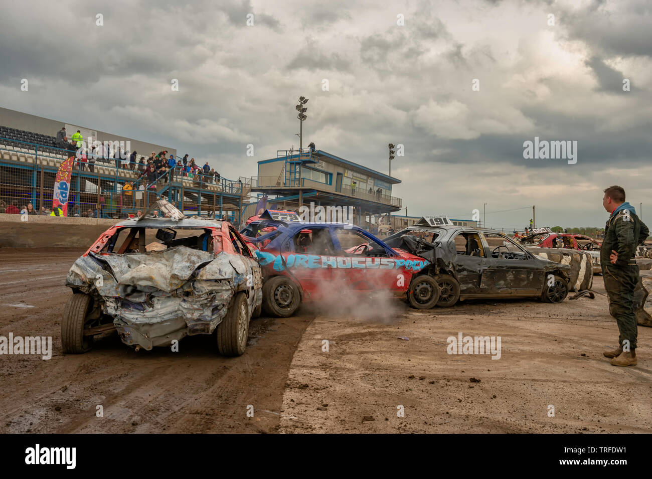 Banger Racing an der Adrian Flux Arena, Kings Lynn, Norfolk Banger Racing an der Adrian Flux Arena, Kings Lynn, Norfolk