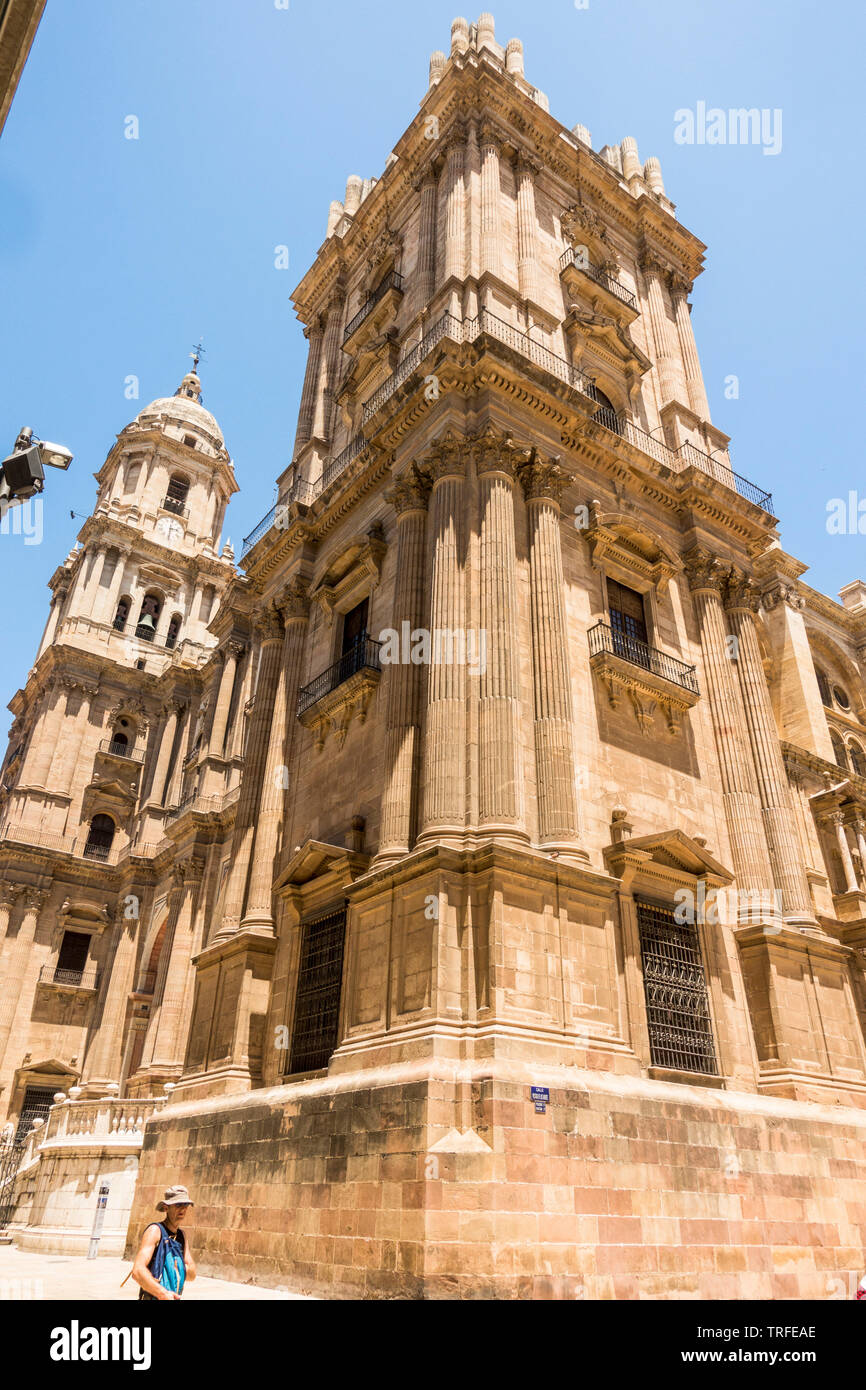 Die Kathedrale von Malaga, die unvollendete Glockenturm Stockfoto