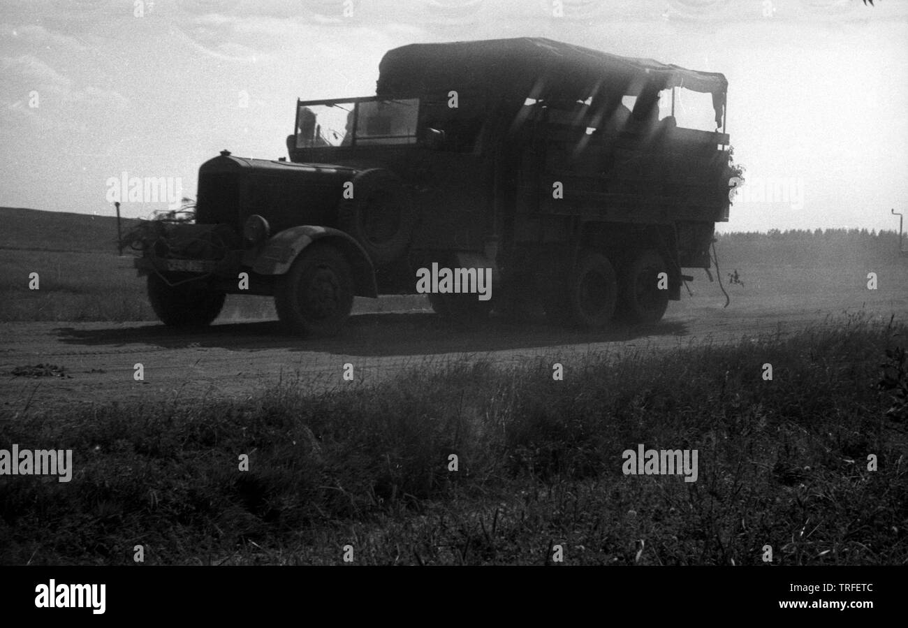 Wehrmacht Heer Lastkraftwagen Henschel Typ 33 - Bundeswehr Lkw Henschel 33 Stockfoto