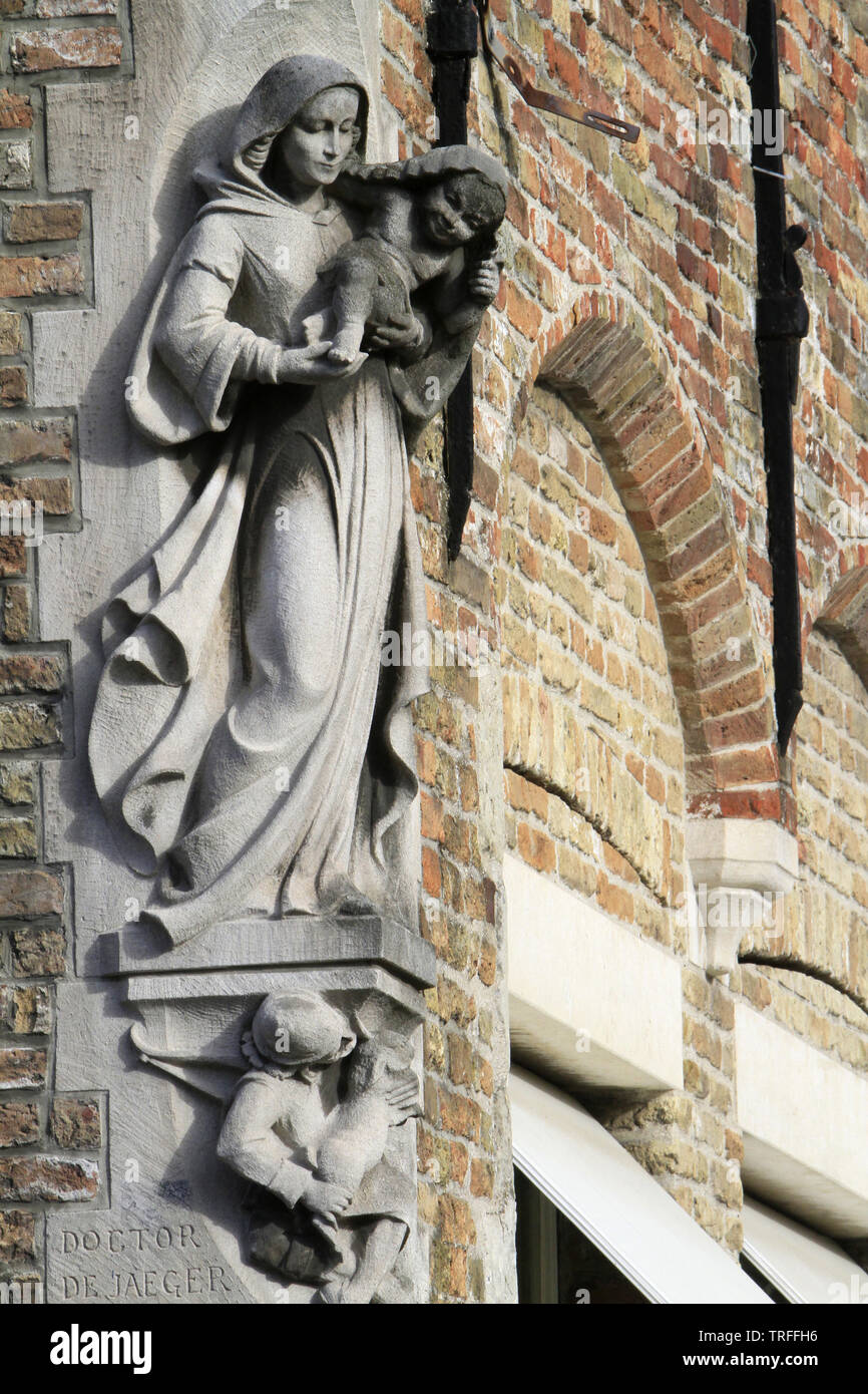 Vierge à l'Enfant. Brügge. Belgique. Stockfoto