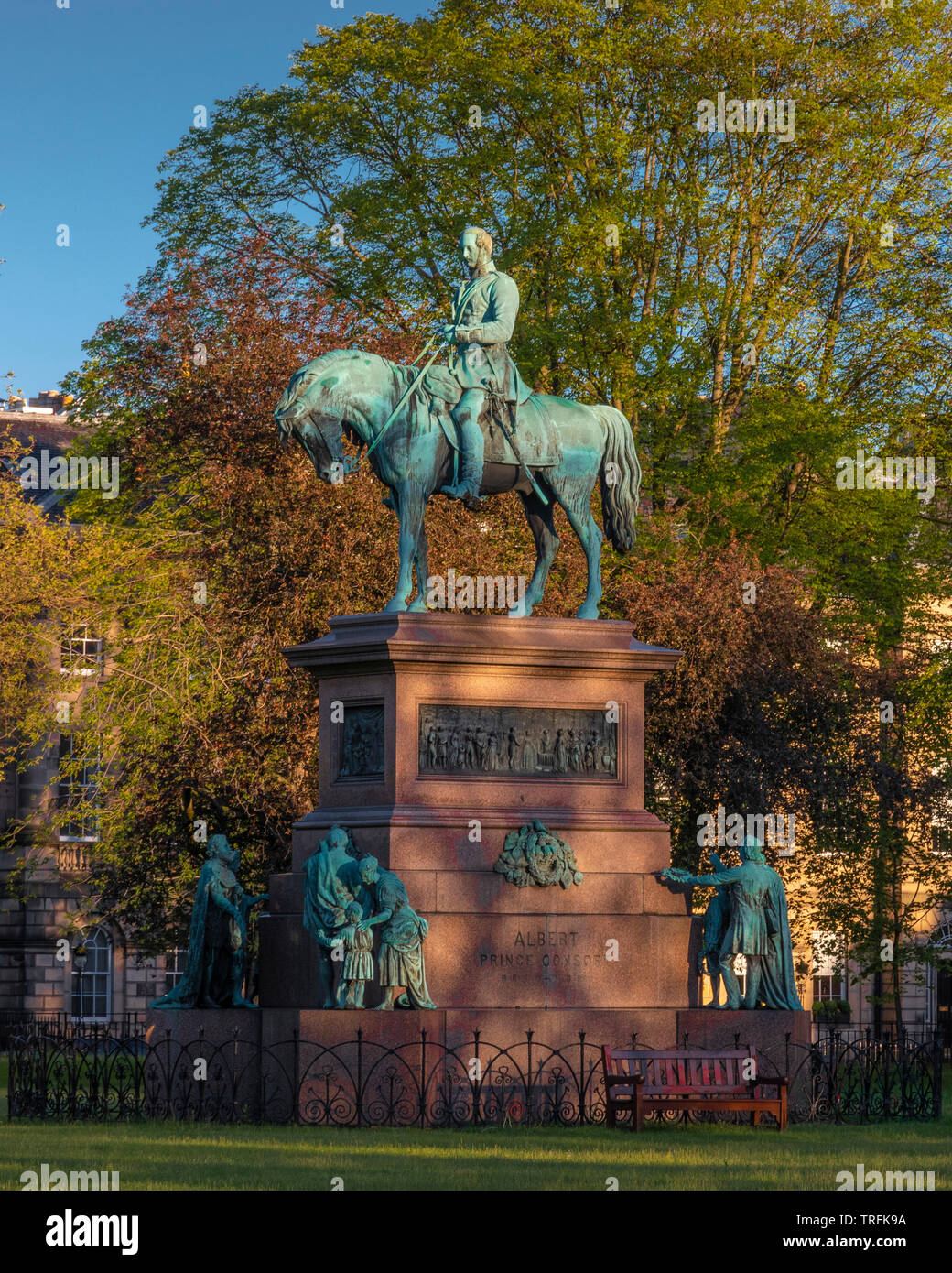 Prince Albert Statue, Charlotte Square, Edinburgh Stockfoto