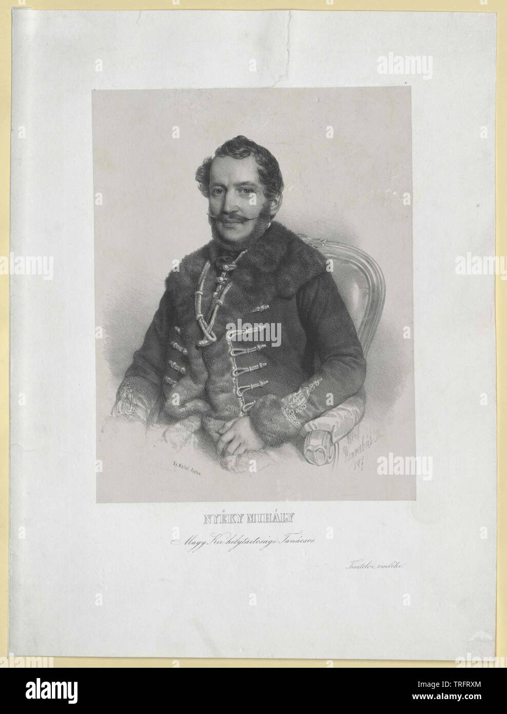 Nyeky, mihaly von, lebte ca. 1840 Additional-Rights - Clearance-Info - Not-Available Stockfoto