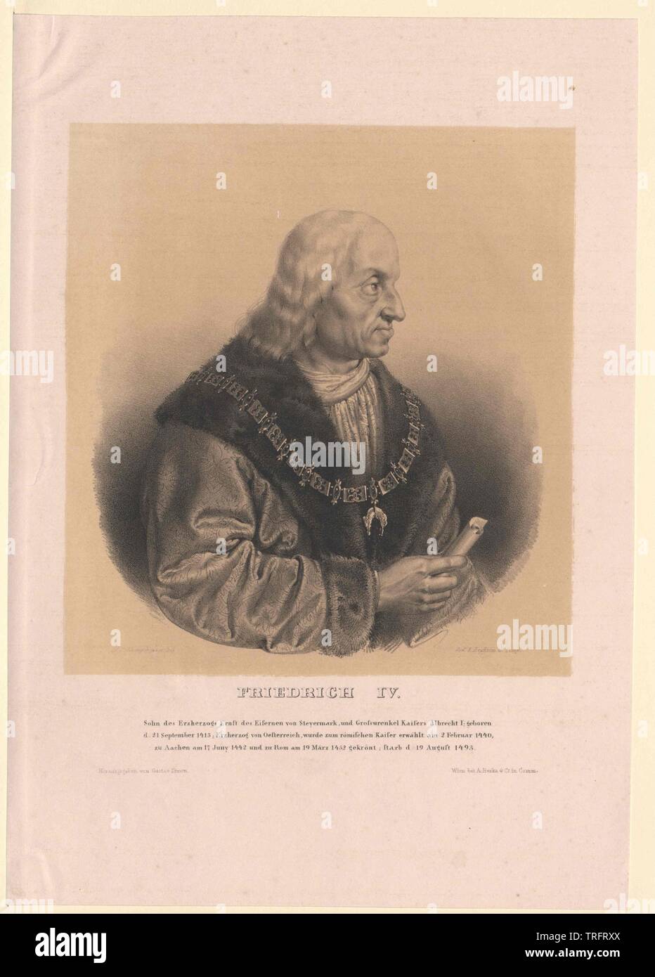 Friedrich III., Kaiser des Heiligen Römischen Reiches, Additional-Rights - Clearance-Info - Not-Available Stockfoto