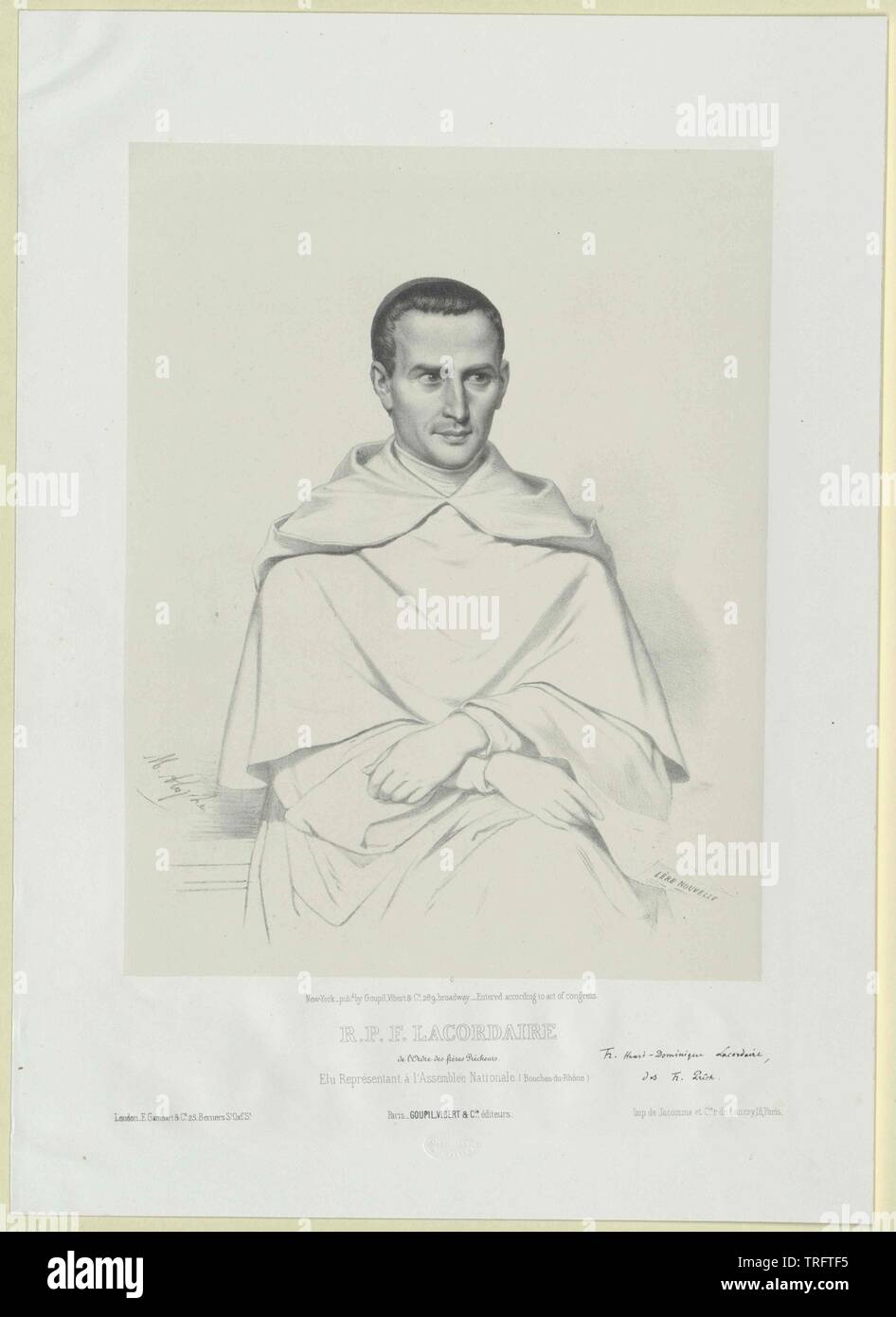 Lacordaire, Henri Dominique, Additional-Rights - Clearance-Info - Not-Available Stockfoto