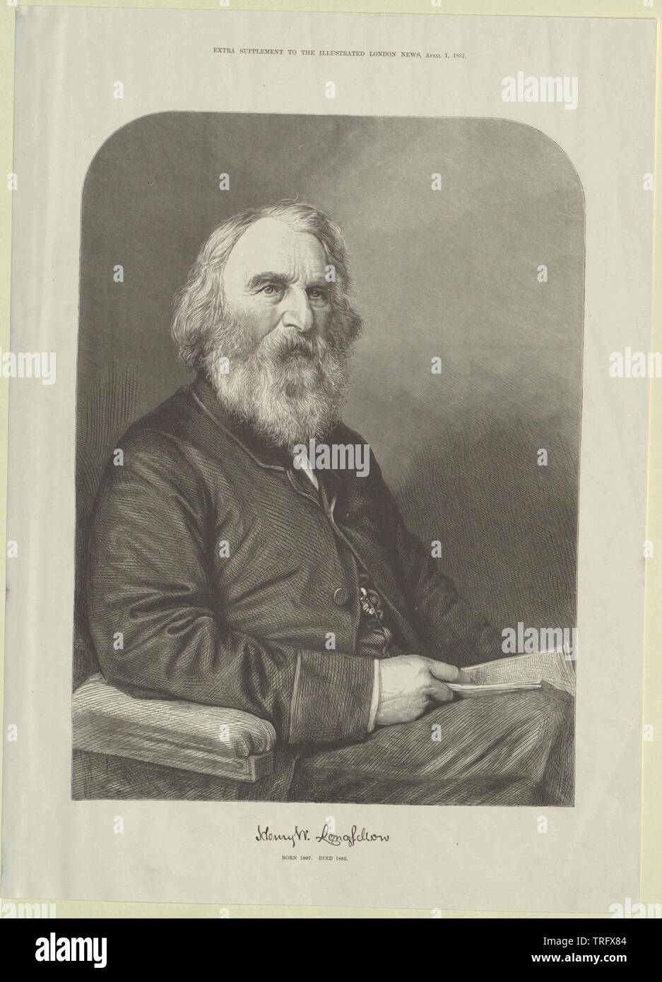 Longfellow, Henry Wadsworth, Additional-Rights - Clearance-Info - Not-Available Stockfoto