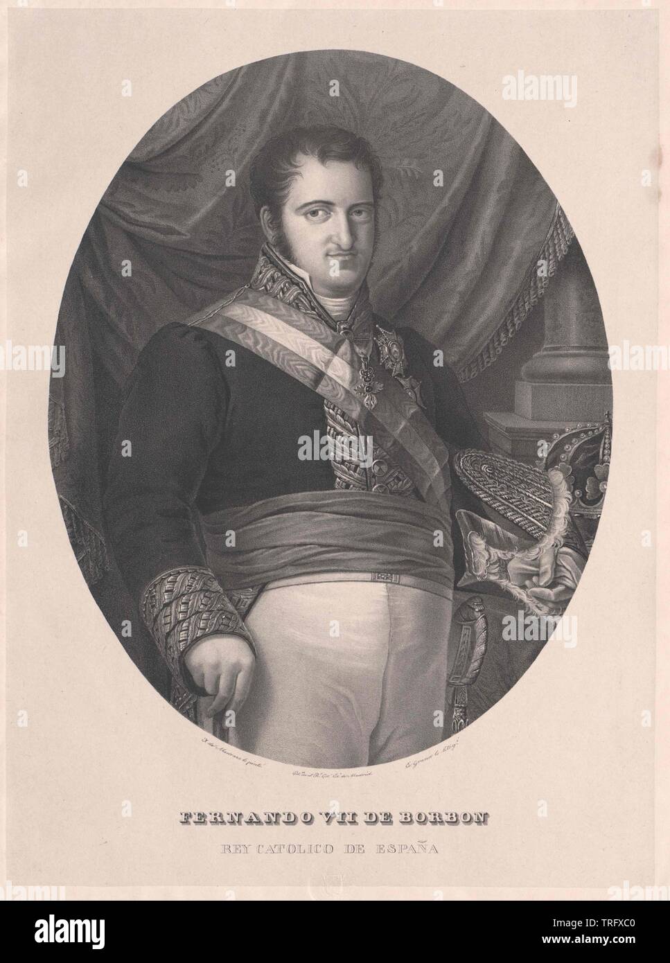 Ferdinand VII., König von Spanien, Additional-Rights - Clearance-Info - Not-Available Stockfoto