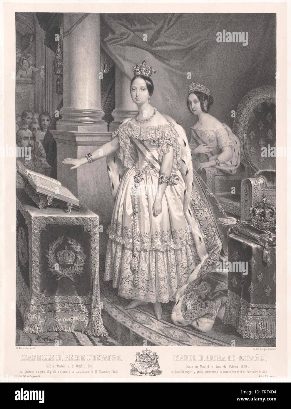 Isabella II., Königin von Spanien, Additional-Rights - Clearance-Info - Not-Available Stockfoto