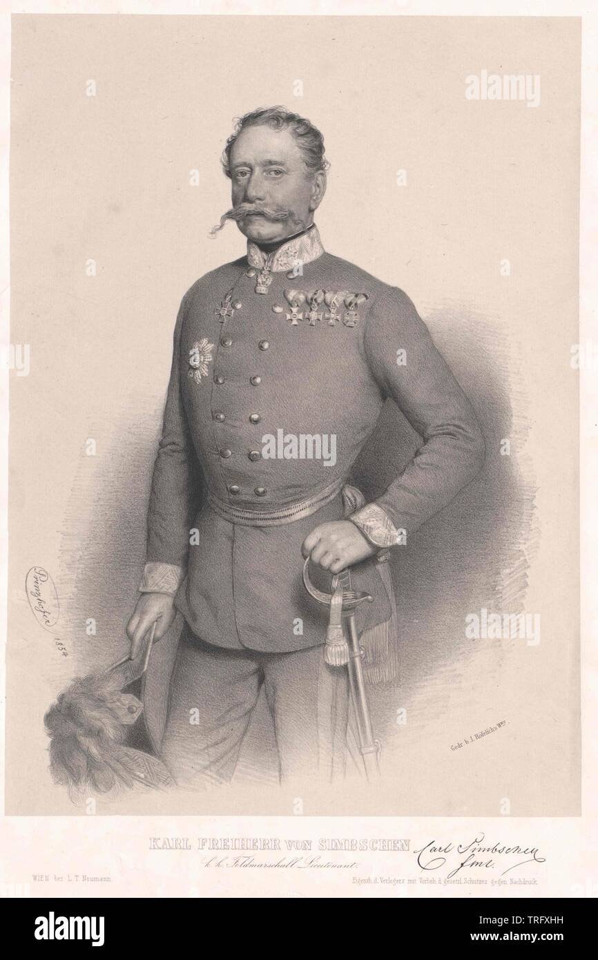 Simbschen, Karl Freiherr von, Additional-Rights - Clearance-Info - Not-Available Stockfoto