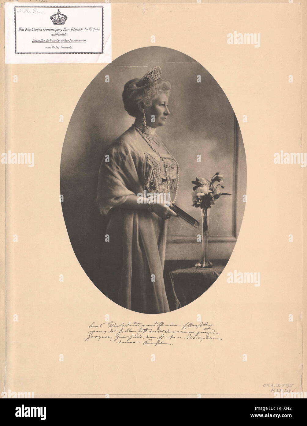 Auguste Victoria, Prinzessin zu Schleswig-Holstein, Additional-Rights - Clearance-Info - Not-Available Stockfoto