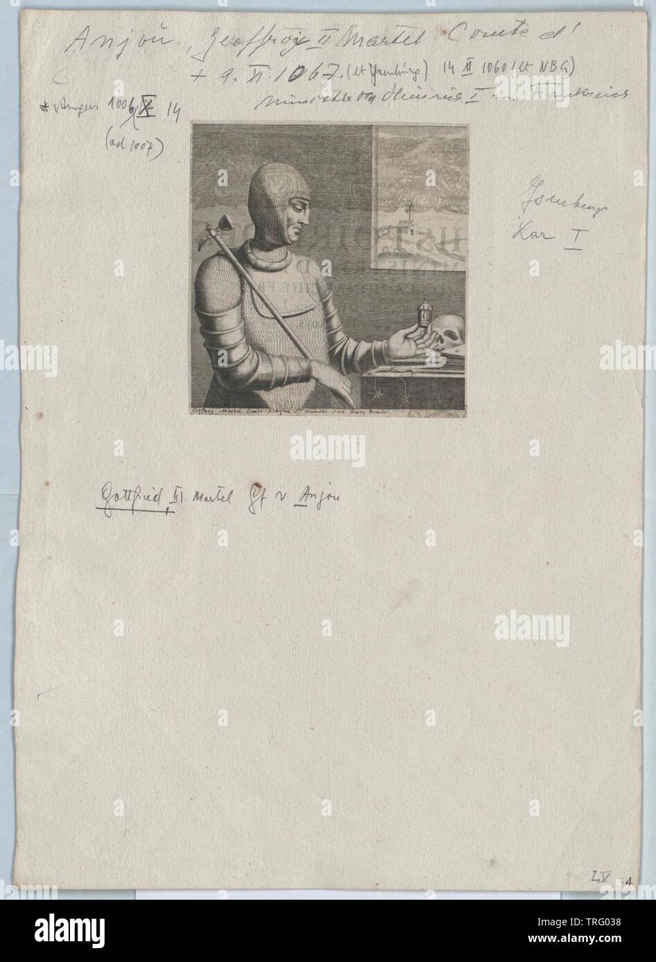 Godfrey II., Graf von Anjou, Additional-Rights - Clearance-Info - Not-Available Stockfoto