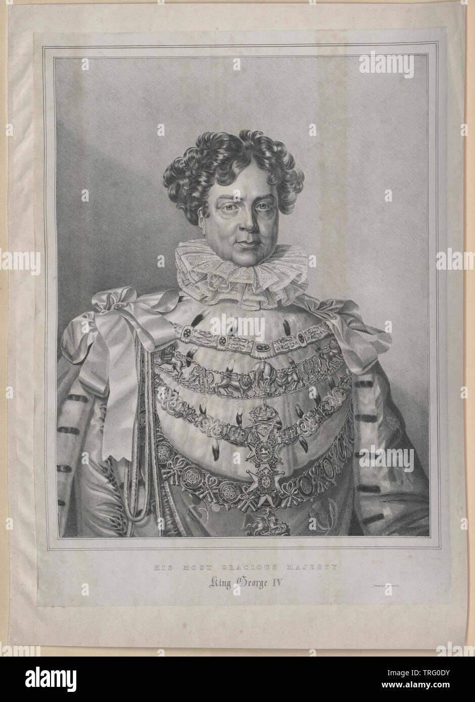 Georg IV., König von England, Additional-Rights - Clearance-Info - Not-Available Stockfoto