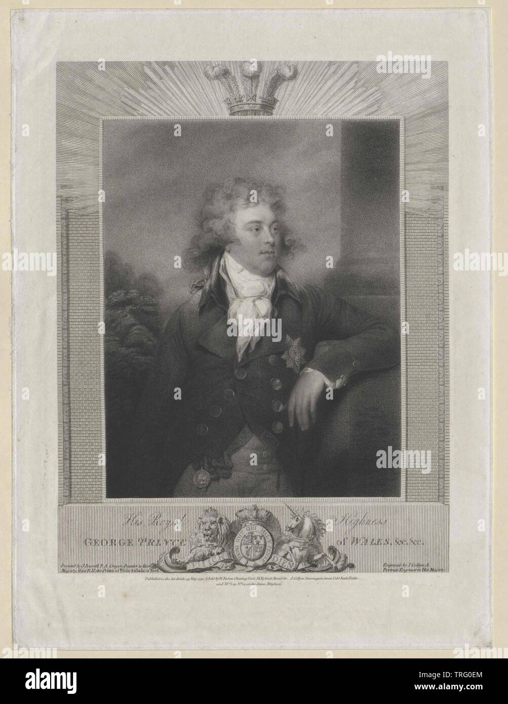 Georg IV., König von England, Additional-Rights - Clearance-Info - Not-Available Stockfoto