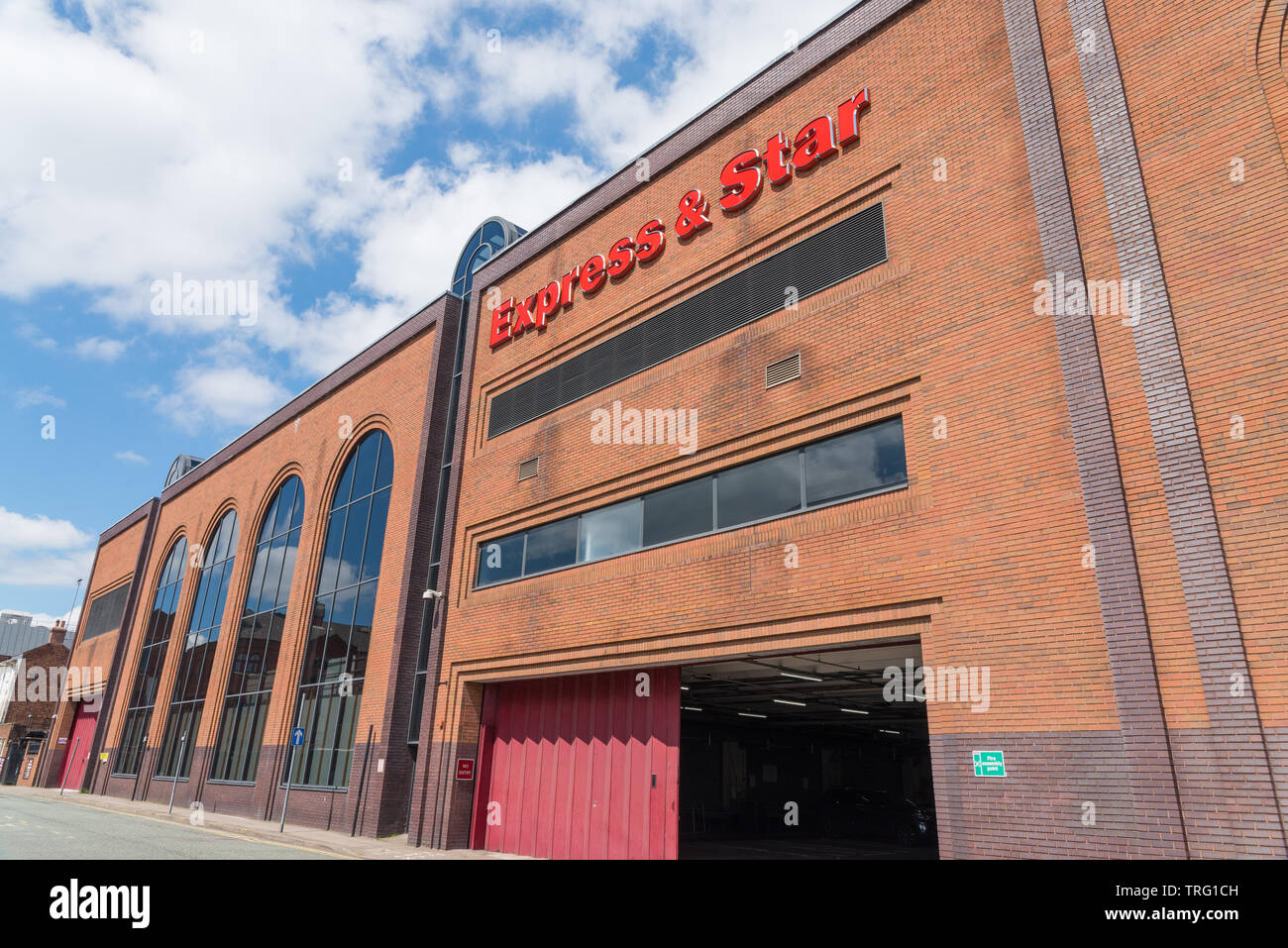 Express und Stern regionale Zeitung und Druckerei im Zentrum von Wolverhampton, Großbritannien Stockfoto