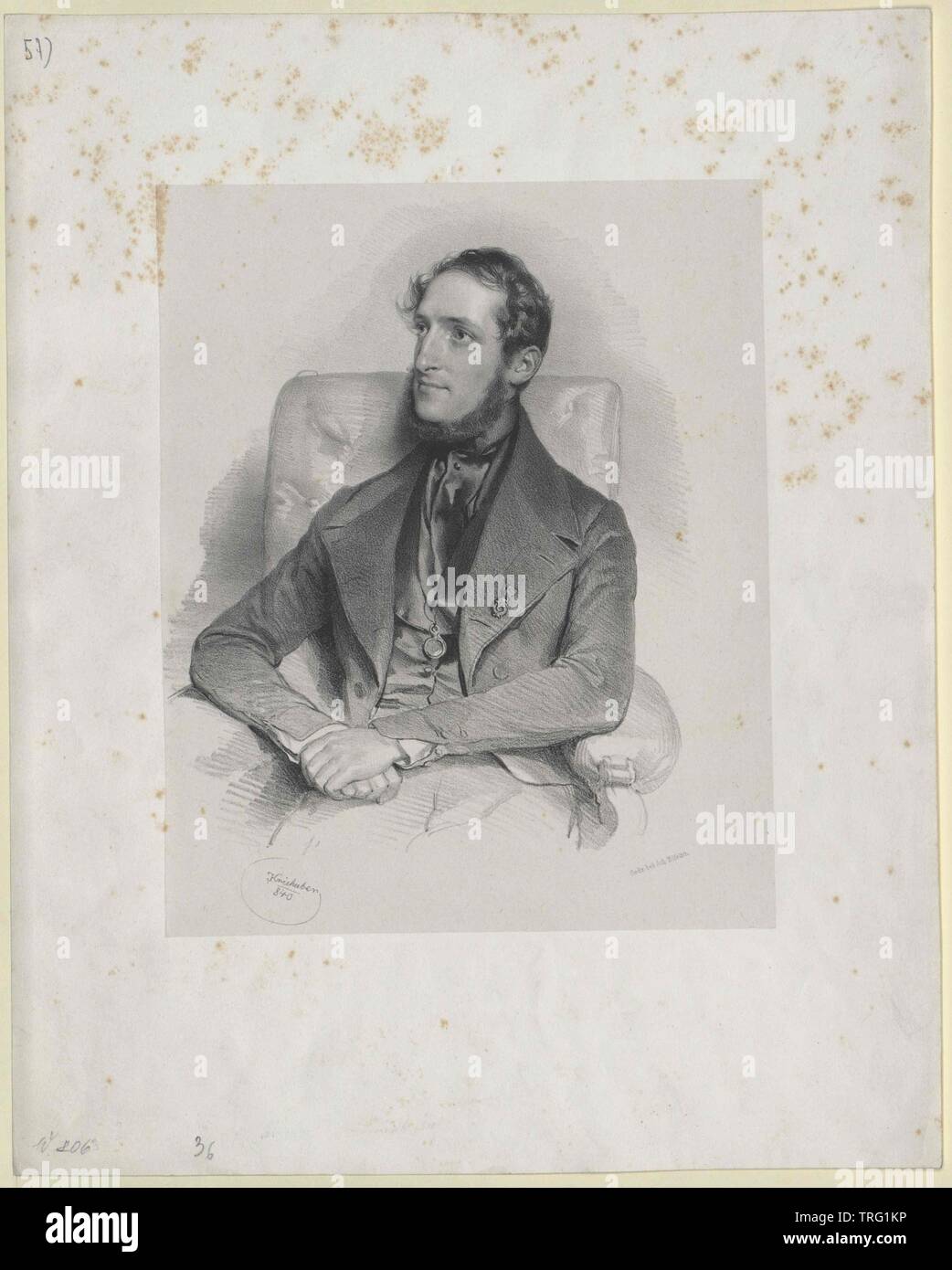 Henikstein, Karl Baron, lebte ca. 1840 Additional-Rights - Clearance-Info - Not-Available Stockfoto