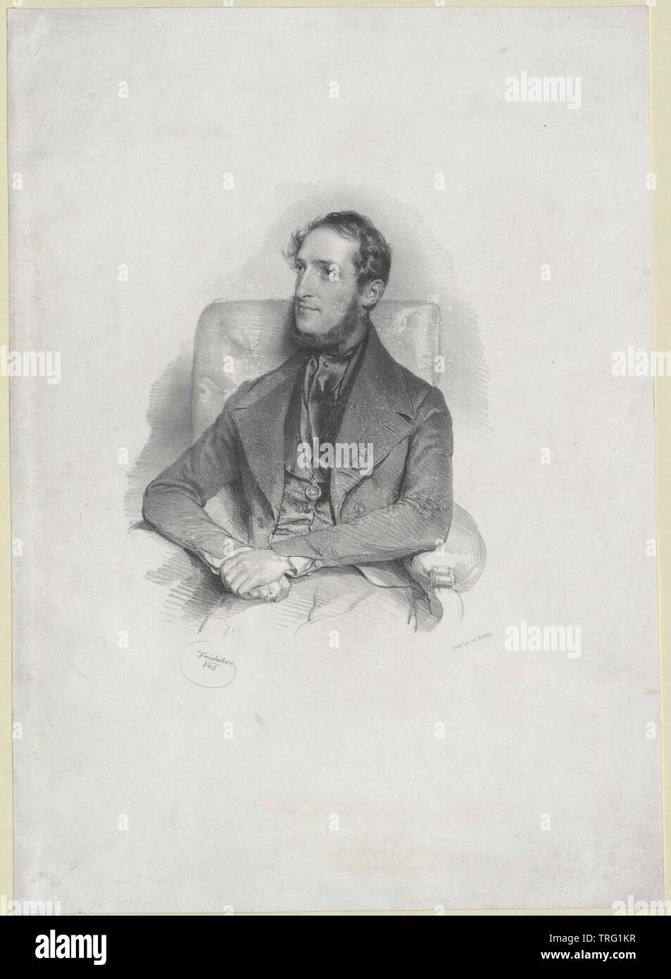 Henikstein, Karl Baron, lebte ca. 1840 Additional-Rights - Clearance-Info - Not-Available Stockfoto