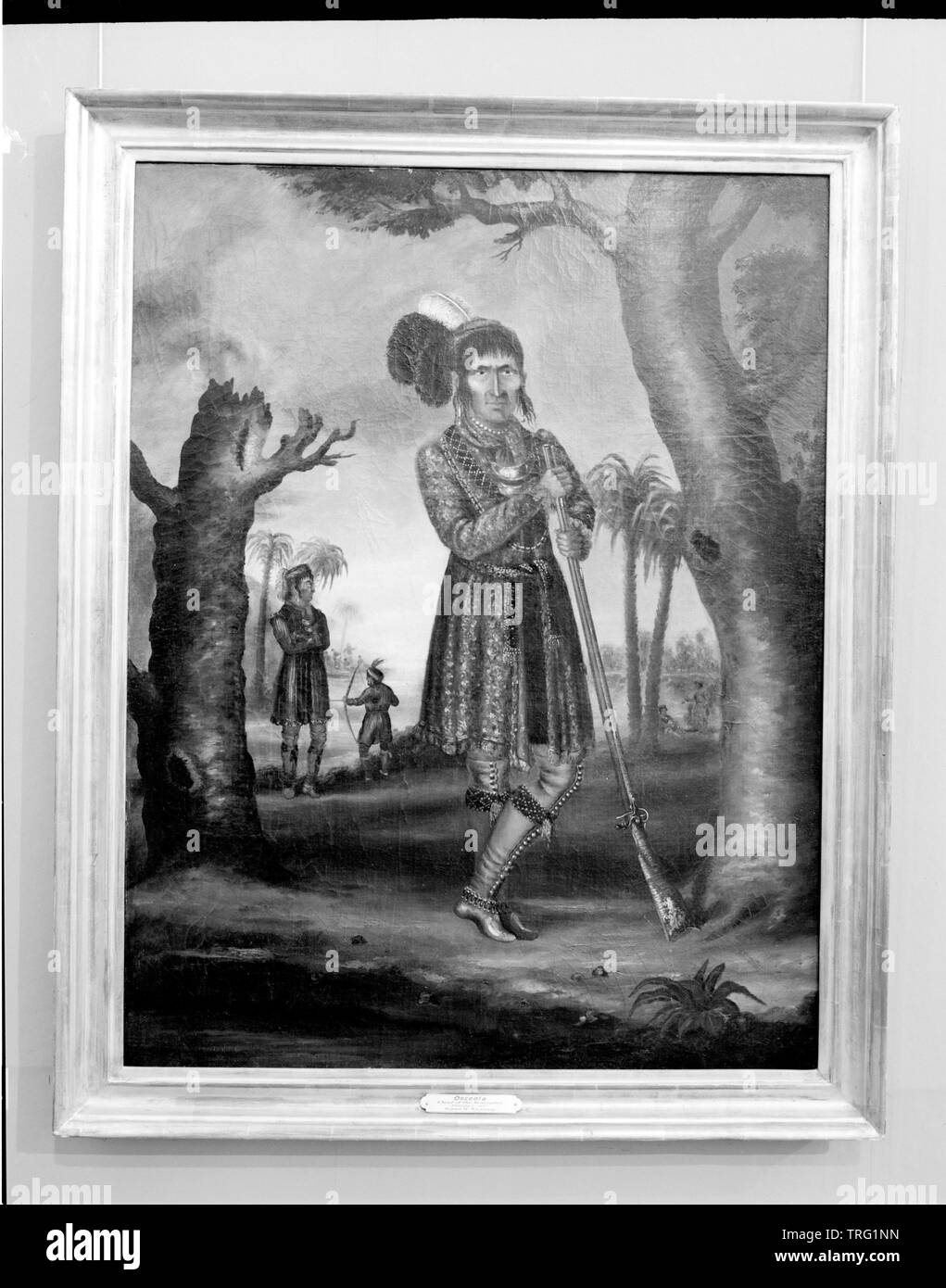 W. M. Laning ca. 1835, "Osceola (Billy Powell), der Häuptling der Semiole-Indianer in Florida. Öl Malerei, Additional-Rights - Clearance-Info - Not-Available Stockfoto