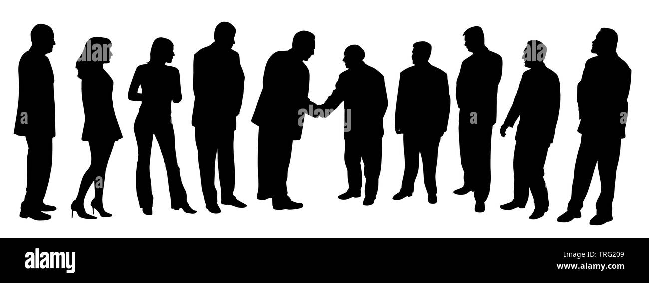 Geschäft Leute Gruppe in einer Sitzung die Hände schütteln Stockfoto