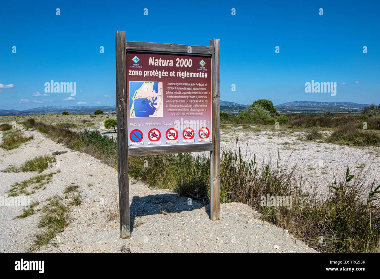 Natura 2000 geschützten Zone im Süden von Frankreich. Stockfoto