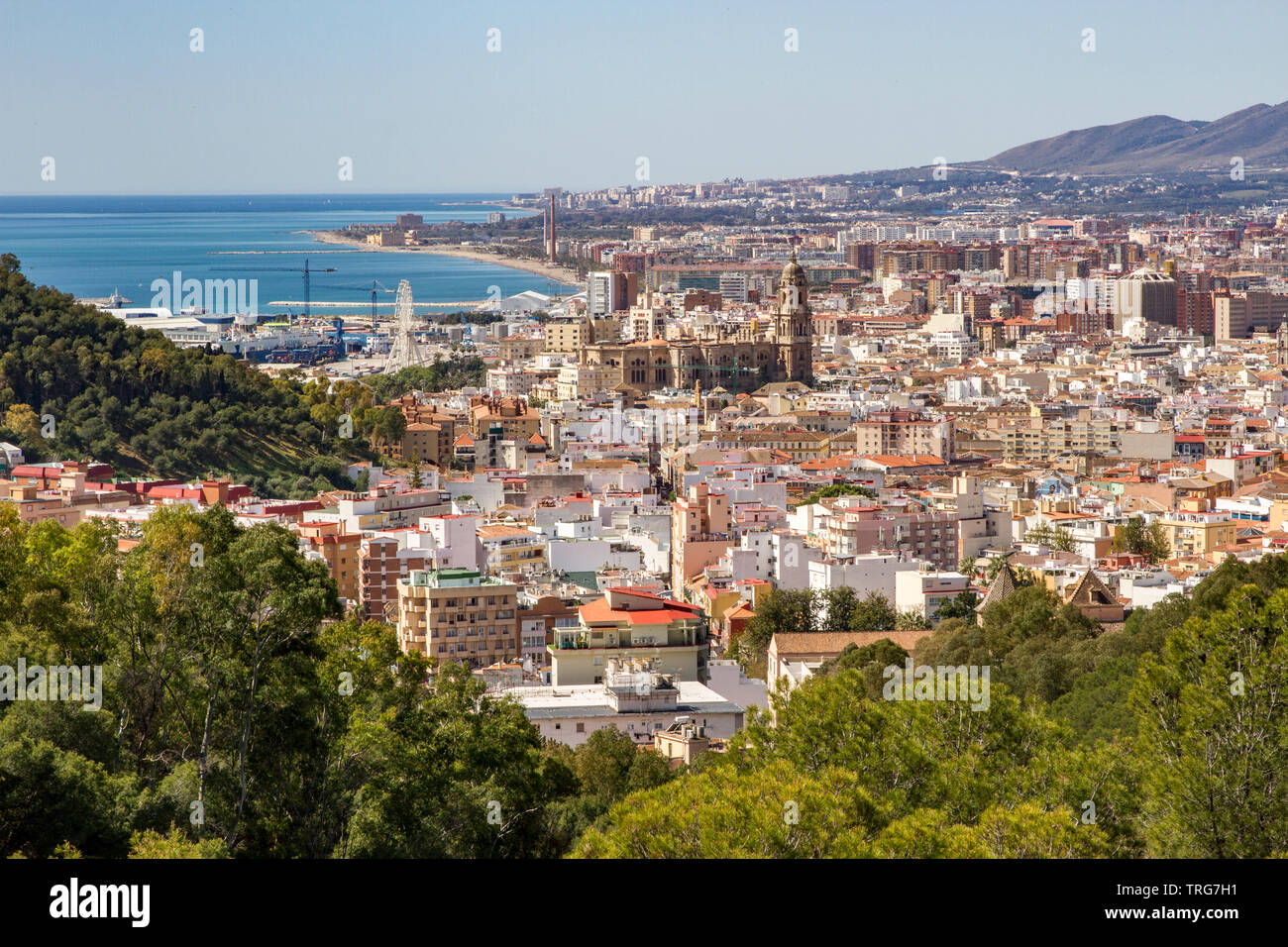 Berge rund um Malaga Spanien Stockfoto