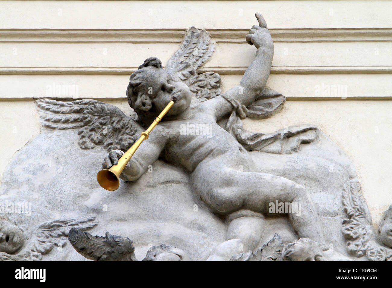 Ange. Eglise Saint-Jacques. Prag. République Tchèque. Stockfoto