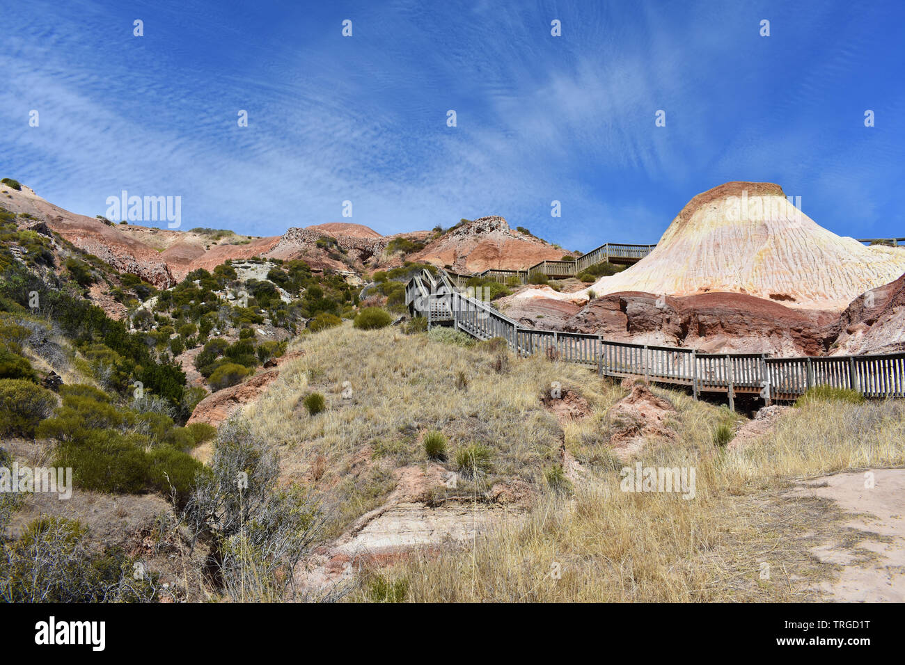 Panorama von Sugarloaf Rock bei Hallett Cove Conservation Park, Marion, South Australia, Australien Stockfoto