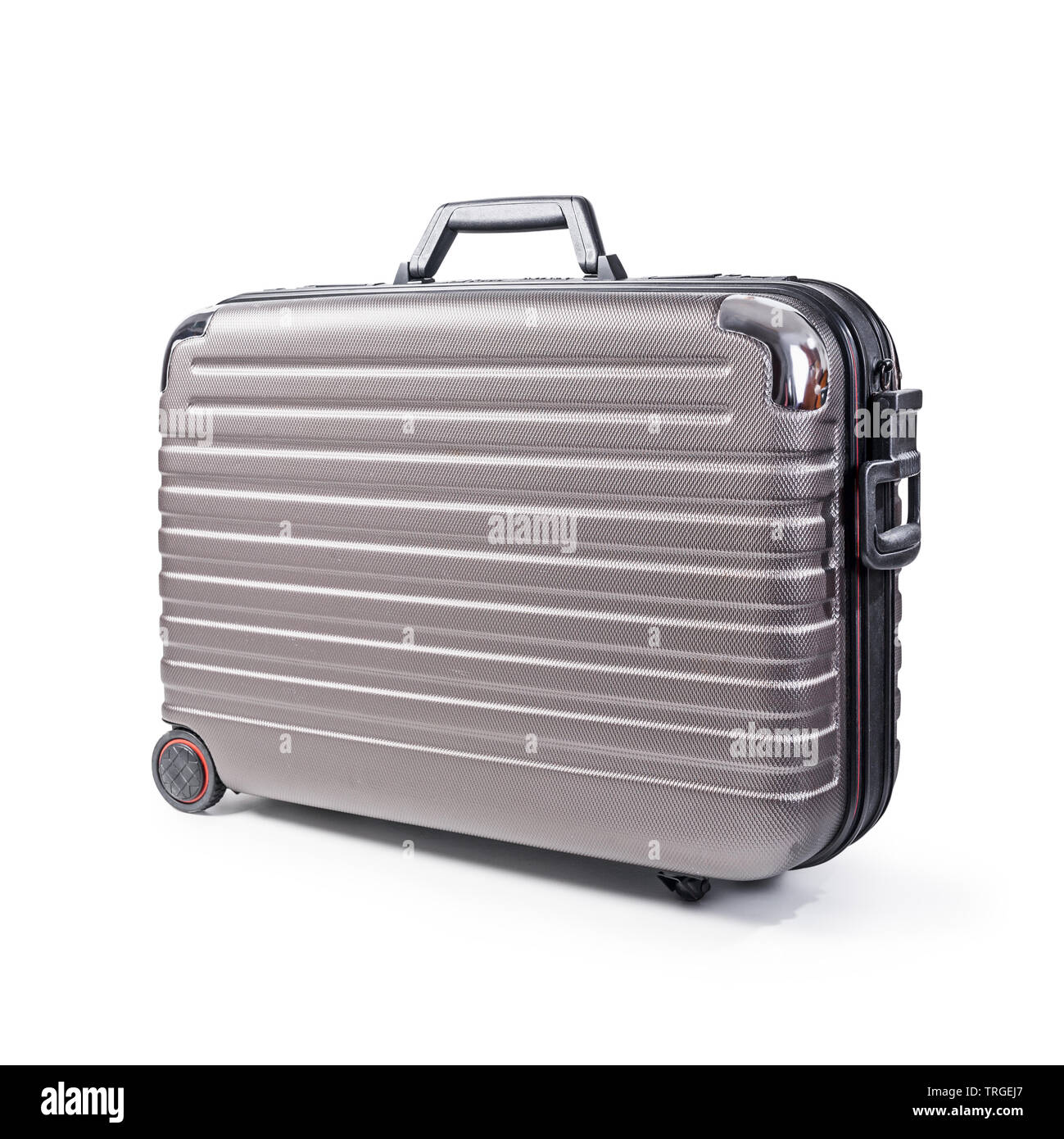 Koffer auf weißem Hintergrund Freistellungspfad isoliert enthalten. Geschäftsreisen und Urlaub Konzept Stockfoto