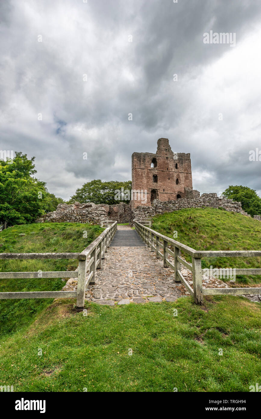 Norham Castle und Umgebung, Norham, Northumberland Stockfoto