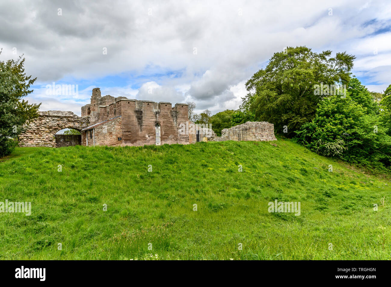 Norham Castle und Umgebung, Norham, Northumberland Stockfoto