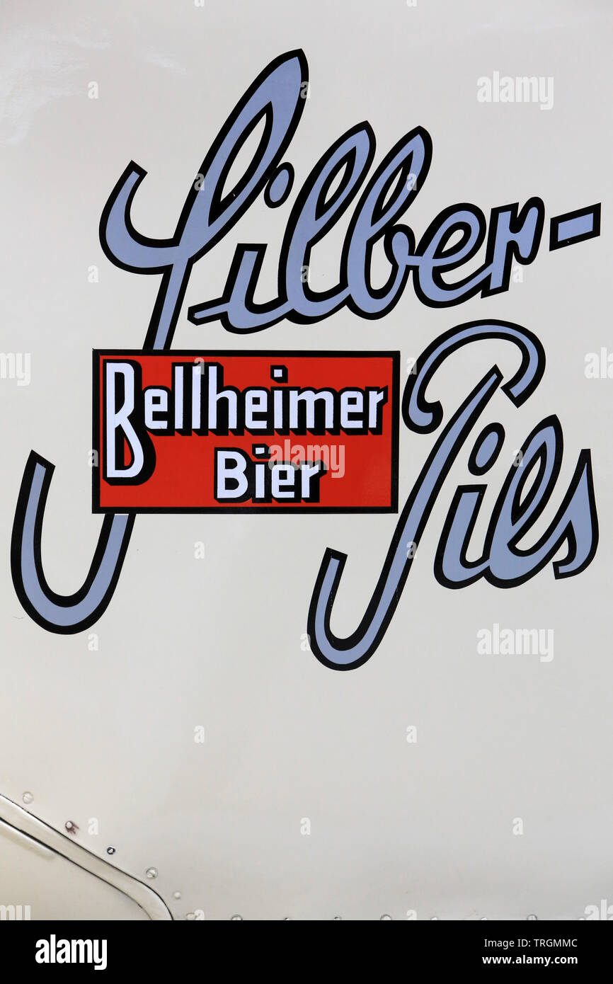 Bellheimer Bier. Museum der Techniken de Spire. Technik Museum Speyer. Allemagne. Stockfoto