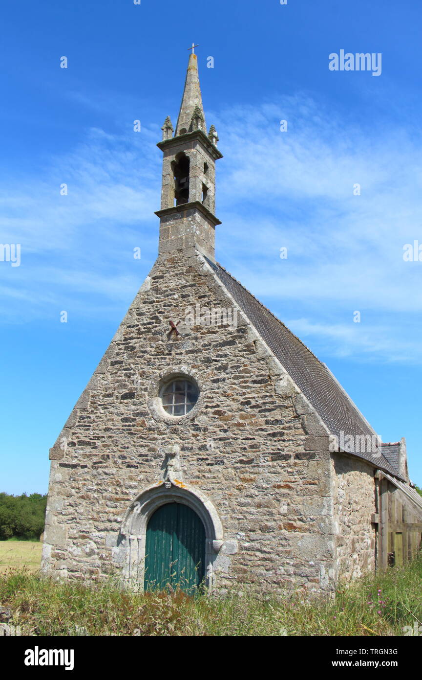 Outdoor von St. Rochus Kapelle in Plourin Stockfoto