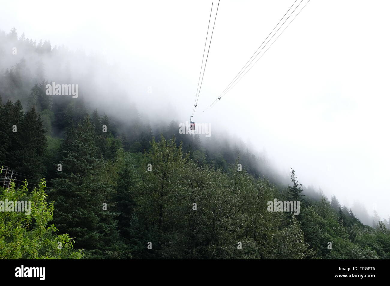 Ein Bild eines aerial tram Stockfoto