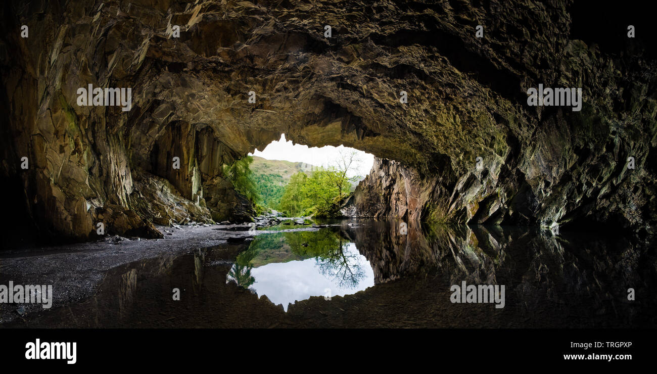 Rydal Höhle, Lake District, Großbritannien Stockfoto