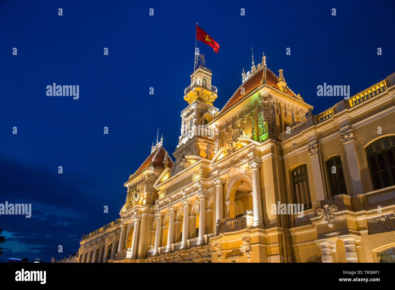 Das Gebäude des Volkskomitees in Ho Chi Minh Stadt Vietnam Stockfoto