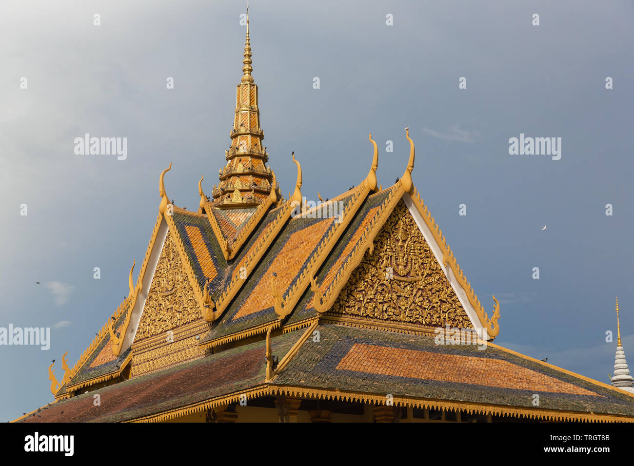 Phochani Pavillon Dach, Royal Palace, Phnom Penh, Kambodscha, Indochina, Südostasien, Asien Stockfoto