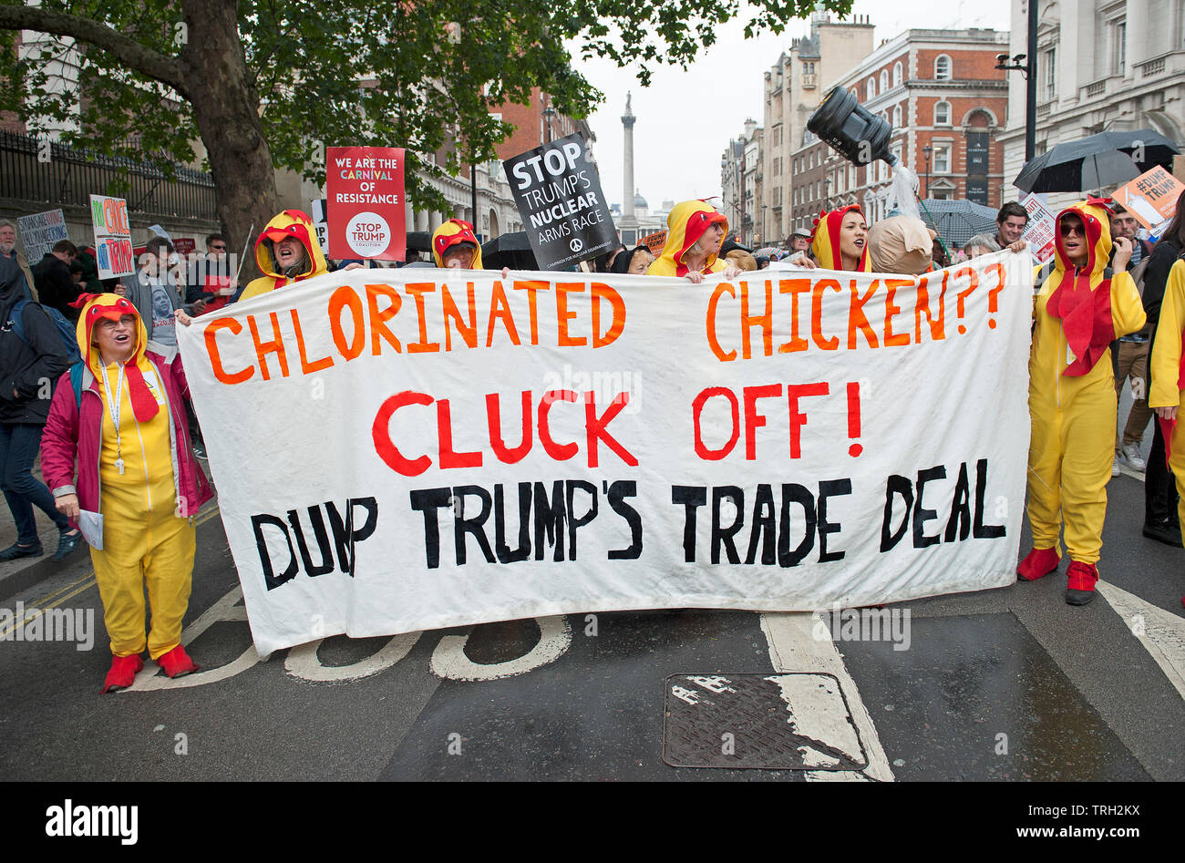 Stop Trumpf - Demonstration, London 2019 Stockfoto