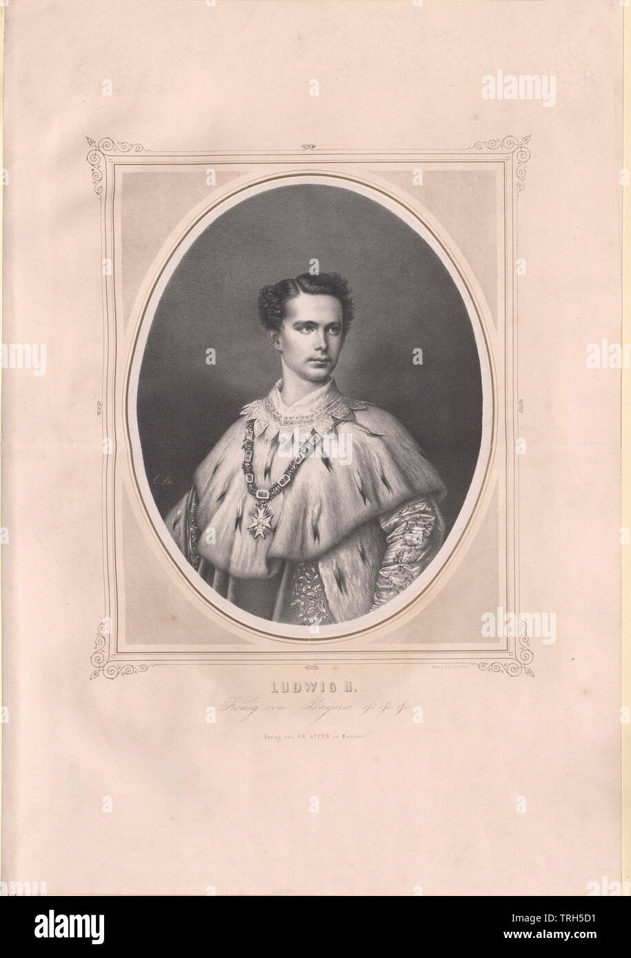 Ludwig II., König von Bayern, Additional-Rights - Clearance-Info - Not-Available Stockfoto
