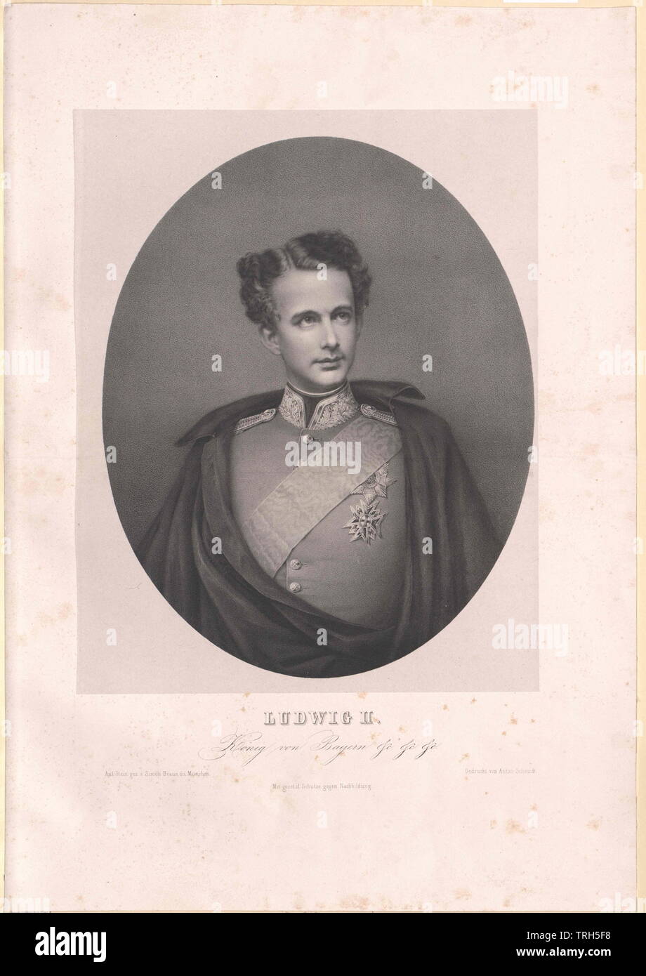 Ludwig II., König von Bayern, Additional-Rights - Clearance-Info - Not-Available Stockfoto