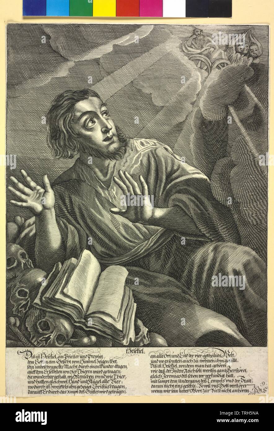 Hesekiel, Prophet, Kupferstich von Pierre Mariette, Additional-Rights - Clearance-Info - Not-Available Stockfoto