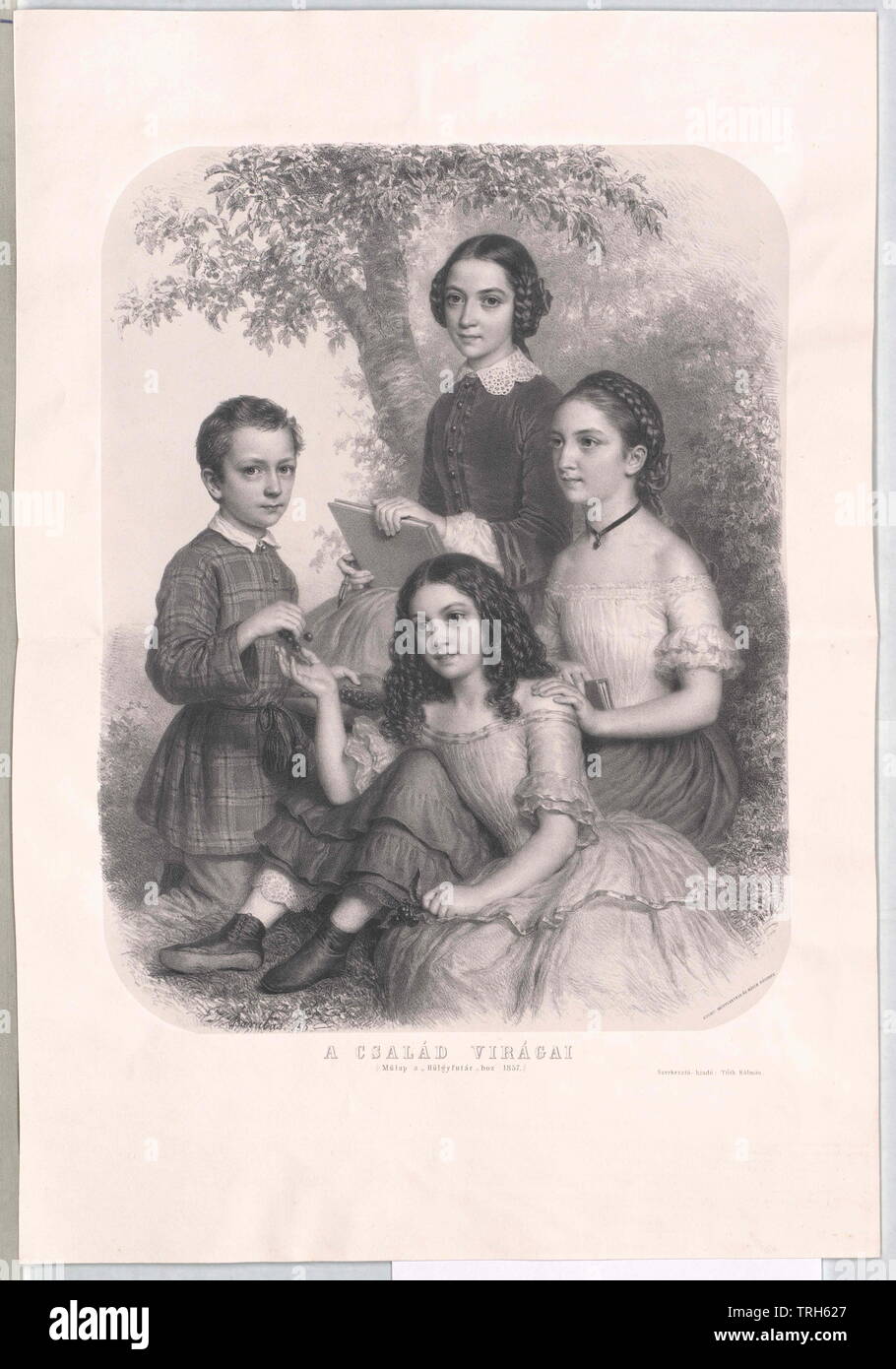 Barabas, Henriette, kupferstich Stecher, kupferstich Graveure, Artist, Künstler, Menschen, halbe Länge, halbe Länge, Mädchen, Frau, Kind, Kinder, Kind, Kinder, Additional-Rights - Clearance-Info - Not-Available Stockfoto