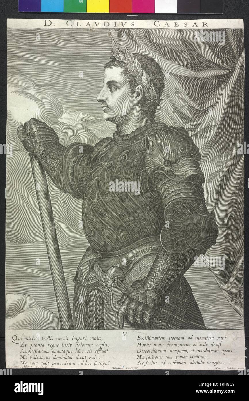 Claudius, Römischer Kaiser, Additional-Rights - Clearance-Info - Not-Available Stockfoto