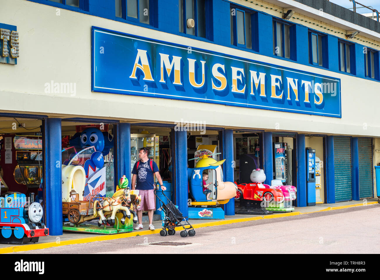 Unterhaltung Arcade auf Bournemouth Seafront in Dorset, England, UK. Stockfoto