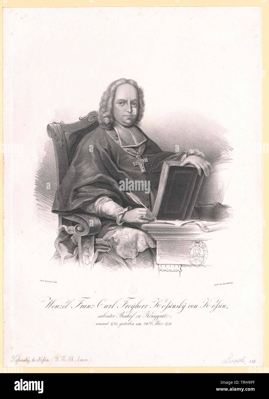 Kosinsky von Kosin <Franz Karl Baron, Additional-Rights - Clearance-Info - Not-Available Stockfoto