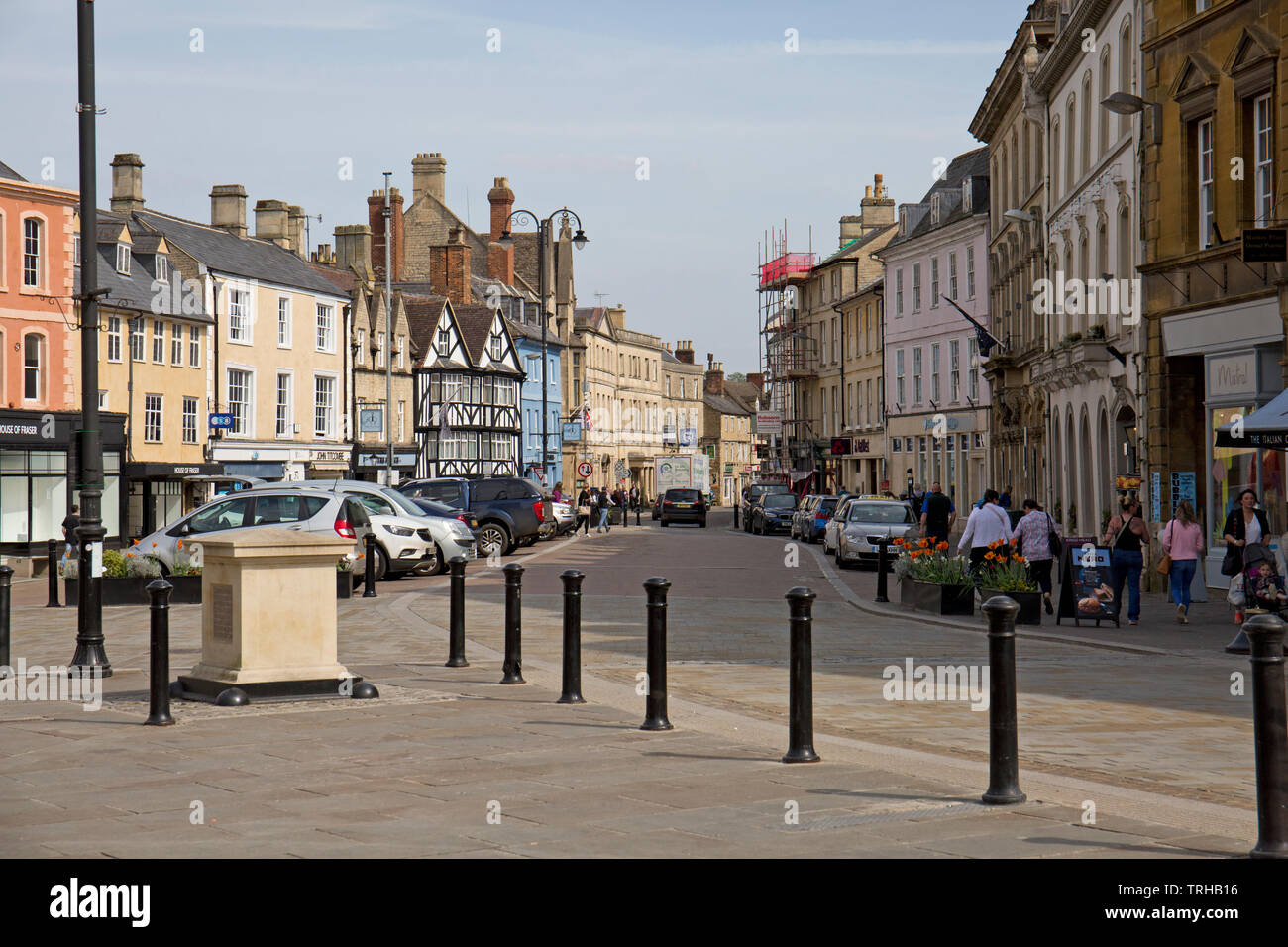 Cirencester Town Center, Gloucestershire, England Stockfoto