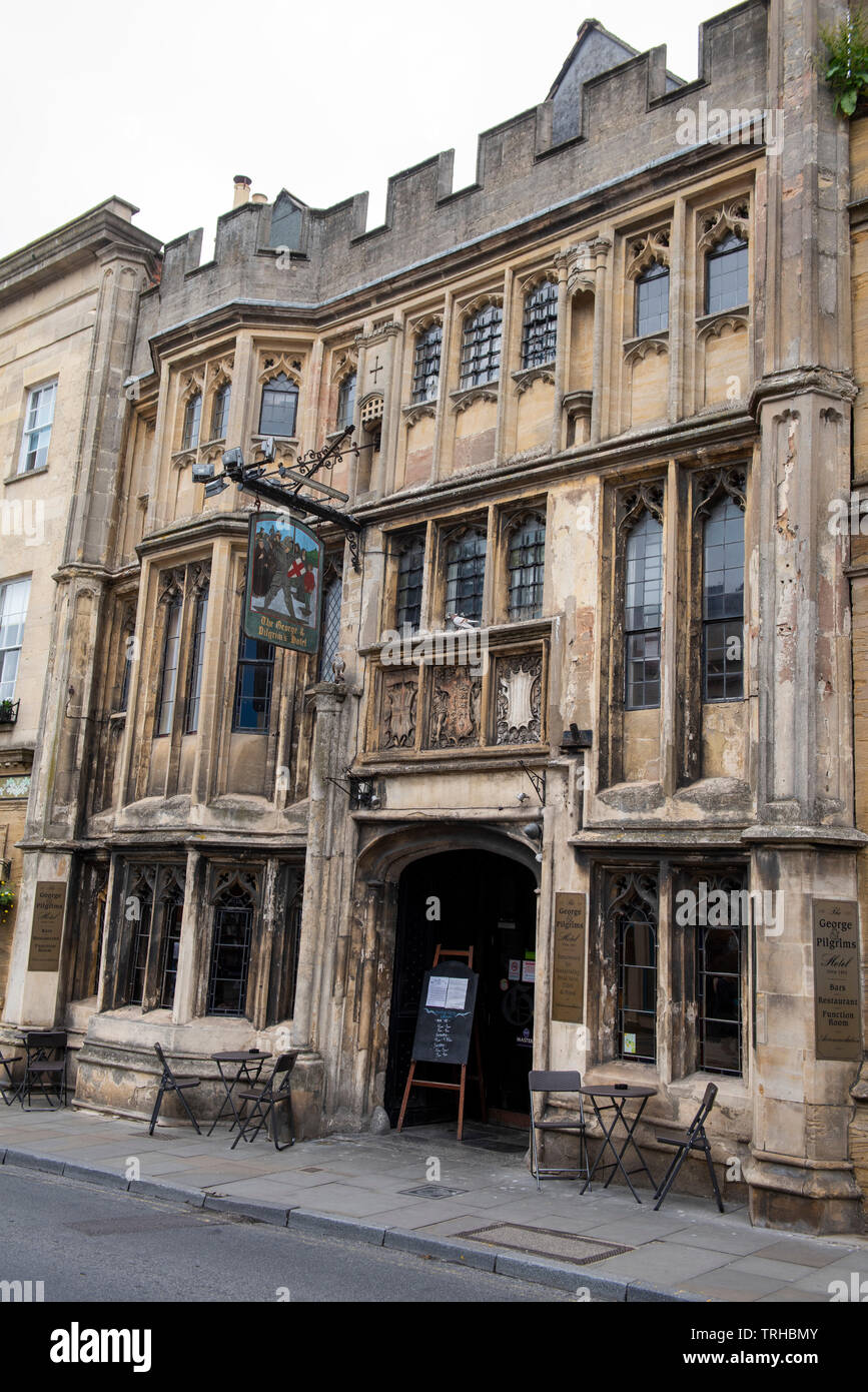 Das Stadtzentrum von Glastonbury, Somerset England Großbritannien Stockfoto
