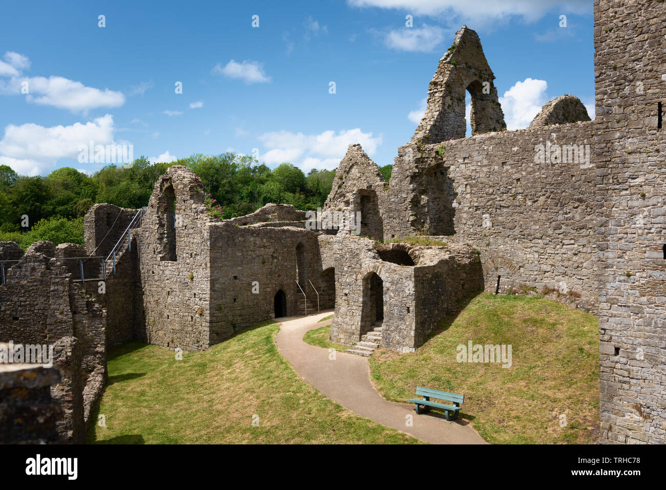 Oystermouth Castle, Wales, Großbritannien Stockfoto